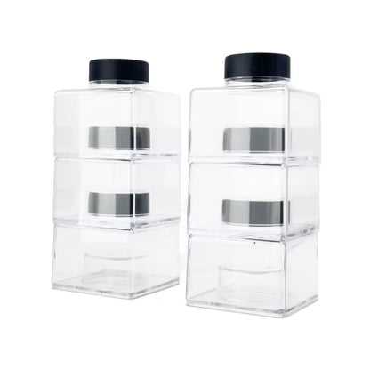 2oz/56g Clear Acrylic Stackable Glitter Jars