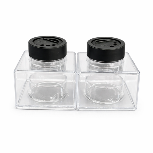 2oz/56g Clear Acrylic Stackable Glitter Jars